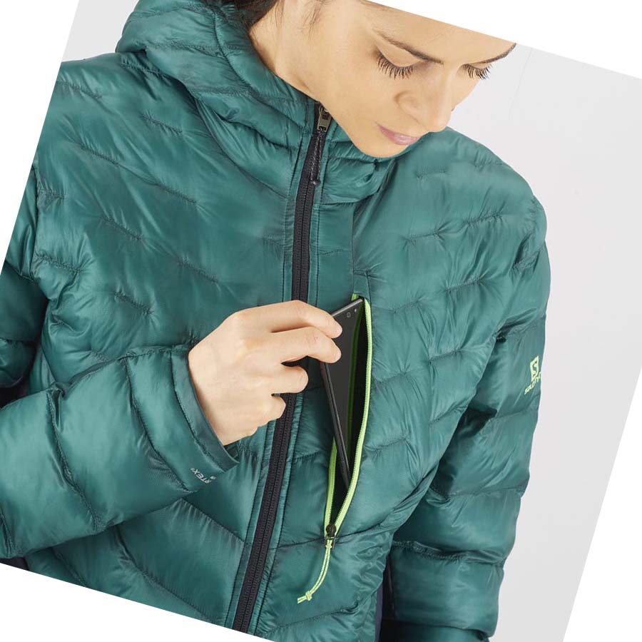 Salomon OUTPEAK PRIMALOFT INSULATED Kabát Női Zöld | HU 3182OKI